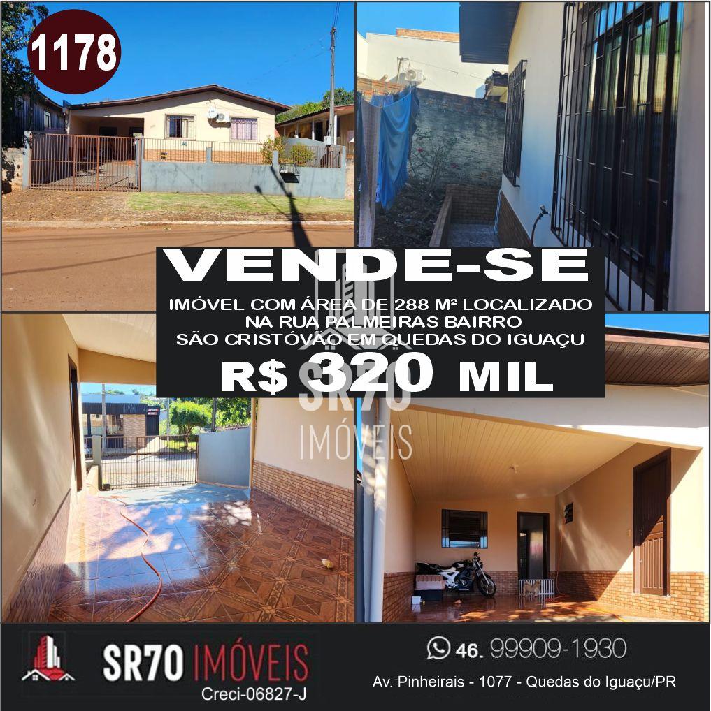 Casa com 3 dormit�rios � venda, S�O CRISTOV�O, QUEDAS DO IGUACU - PR