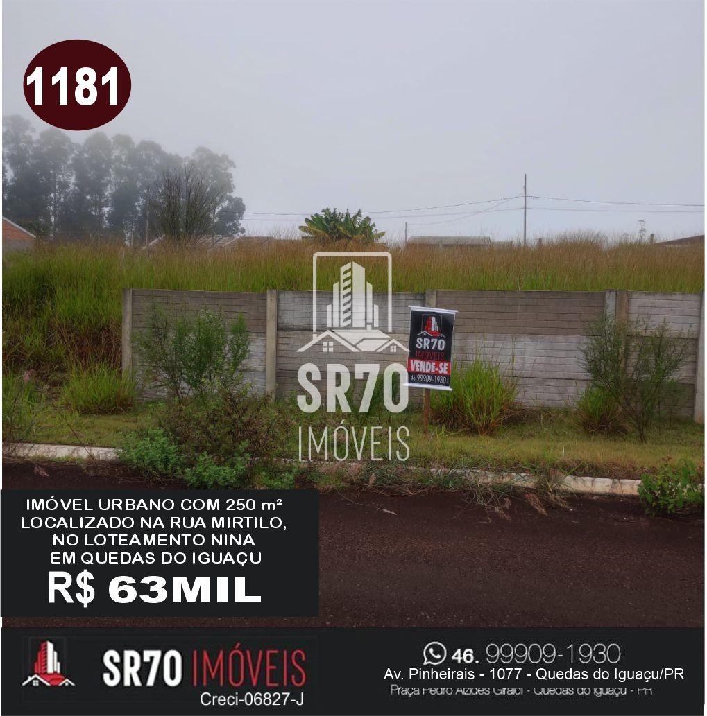 Lote � venda, NINA, QUEDAS DO IGUACU - PR