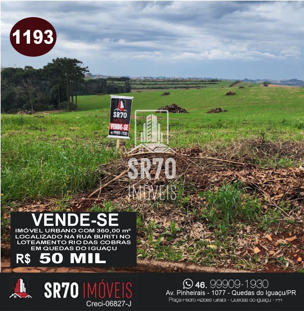 Lote � venda, Loteamento Rio das Cobras, QUEDAS DO IGUACU - PR