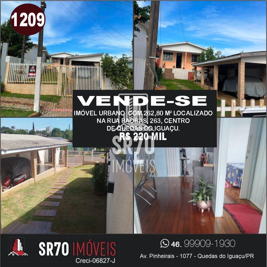 Casa com 3 dormit�rios � venda, CENTRO, QUEDAS DO IGUACU - PR