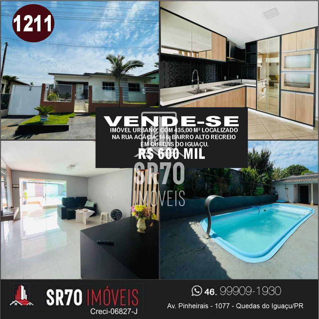 Casa com 3 dormit�rios � venda, ALTO RECREIO, QUEDAS DO IGUACU - PR
