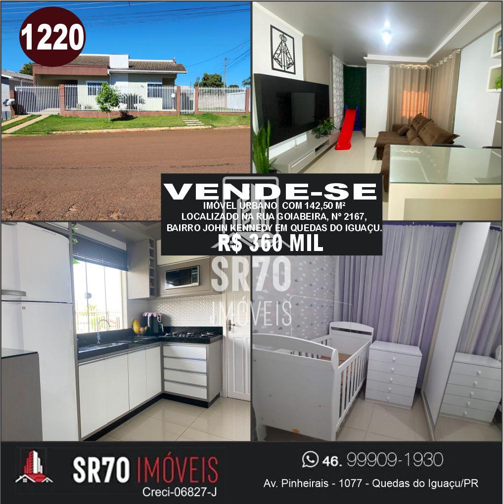 Casa com 2 dormit�rios � venda, Bairro John Kennedy, QUEDAS DO IGUACU - PR