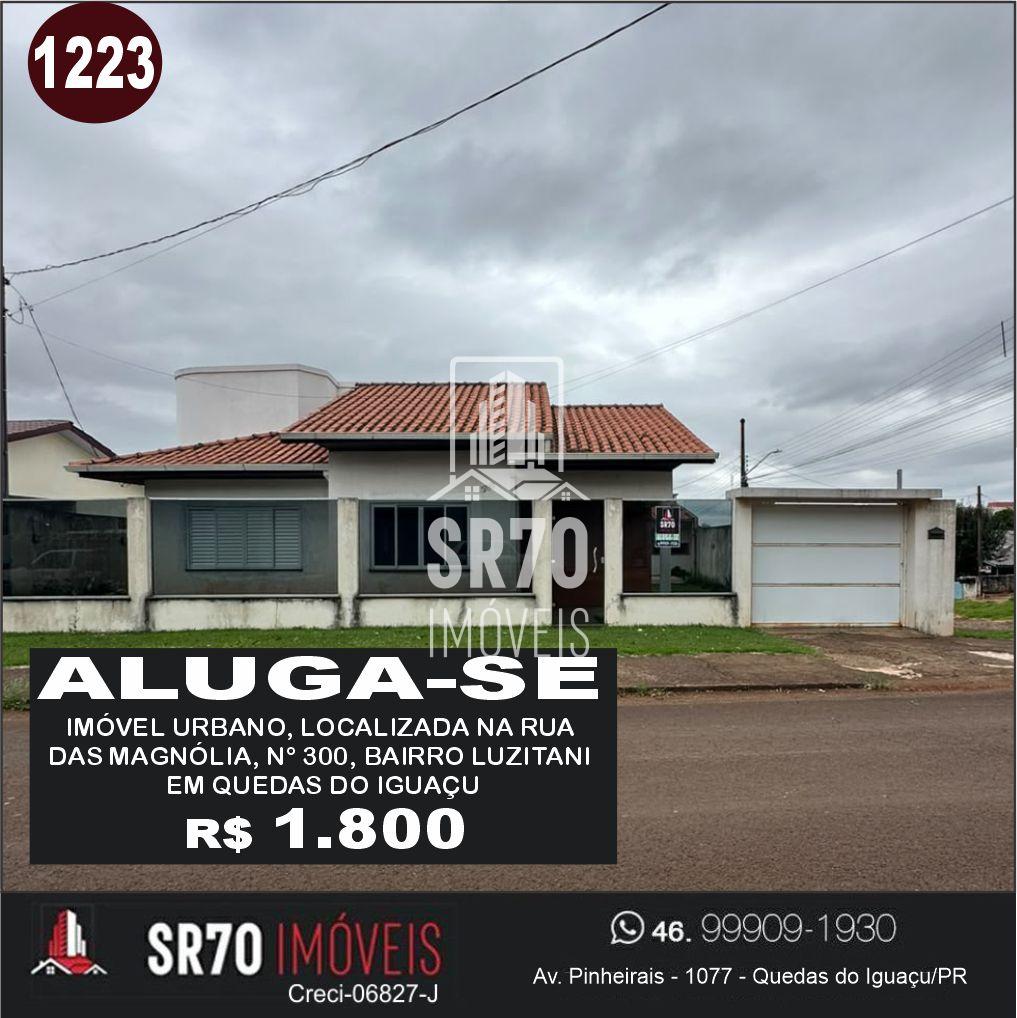 Casa com 3 dormit�rios para loca��o, LUZITANI, QUEDAS DO IGUACU - PR
