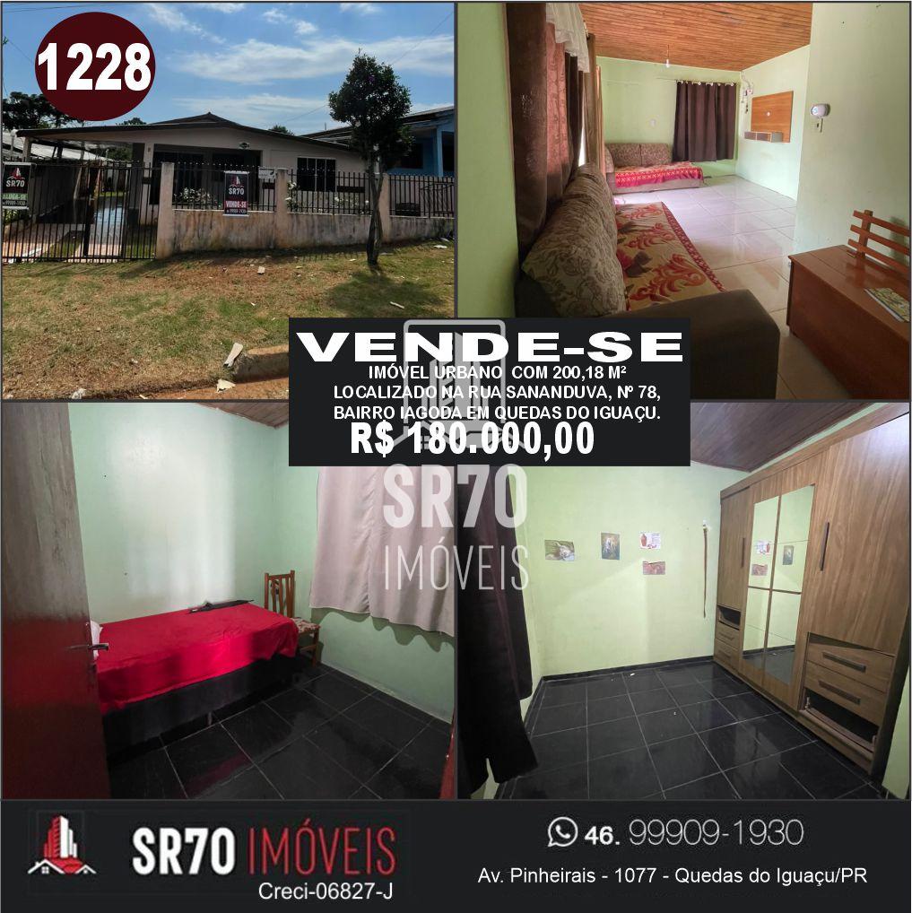 Casa com 2 dormit�rios � venda, Iagoda, QUEDAS DO IGUACU - PR