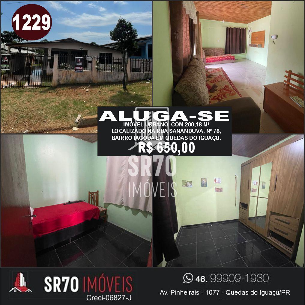Casa com 2 dormit�rios para loca��o, Iagoda, QUEDAS DO IGUACU - PR
