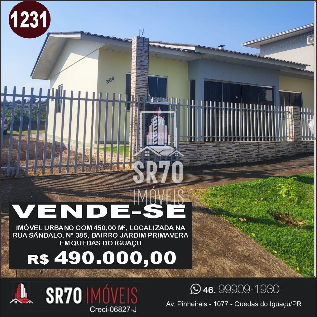 Casa com 3 dormit�rios � venda, Jardim Primavera, QUEDAS DO IGUACU - PR