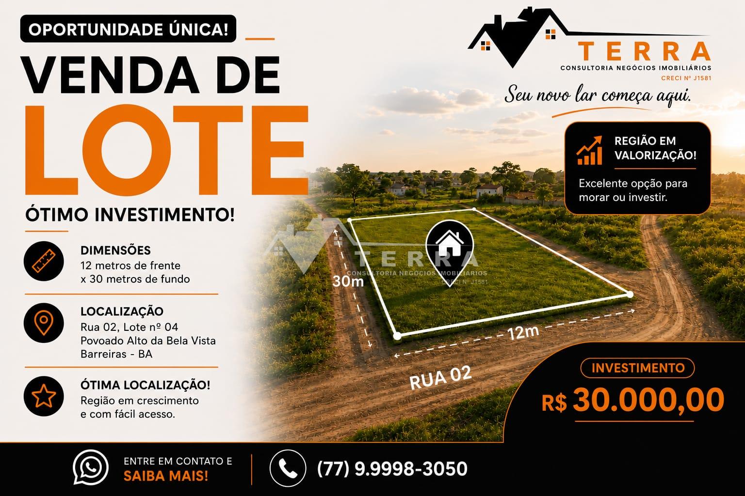 Lote à venda, POVOADO ALTO DA BELA VISTA, BARREIRAS - BA