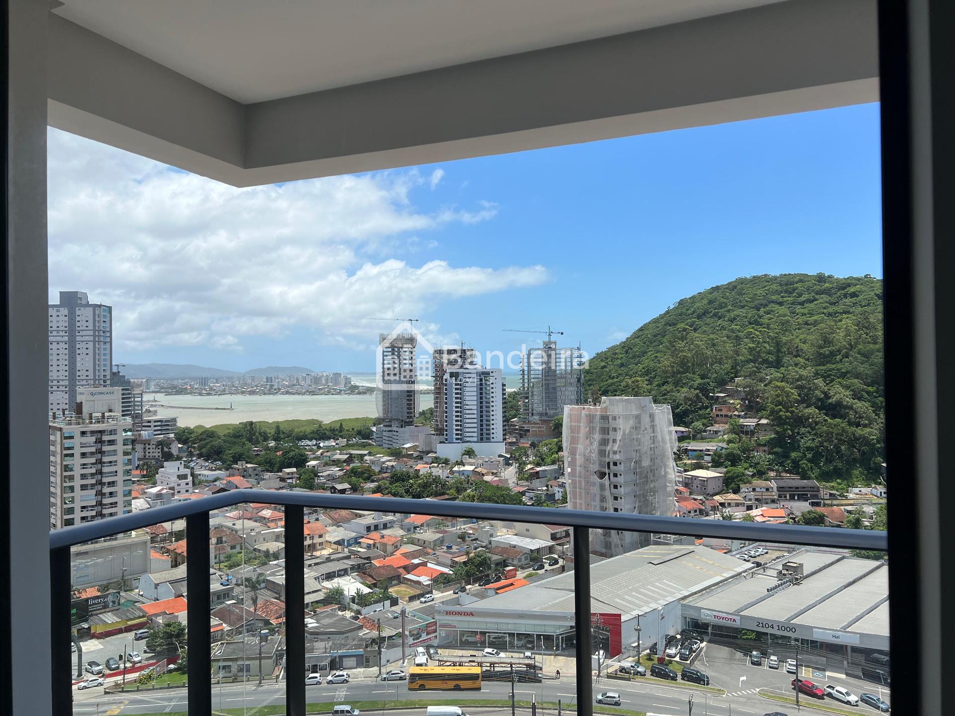 Apartamento a venda bairro Fazenda Itajaí vista mar com 2 suít...