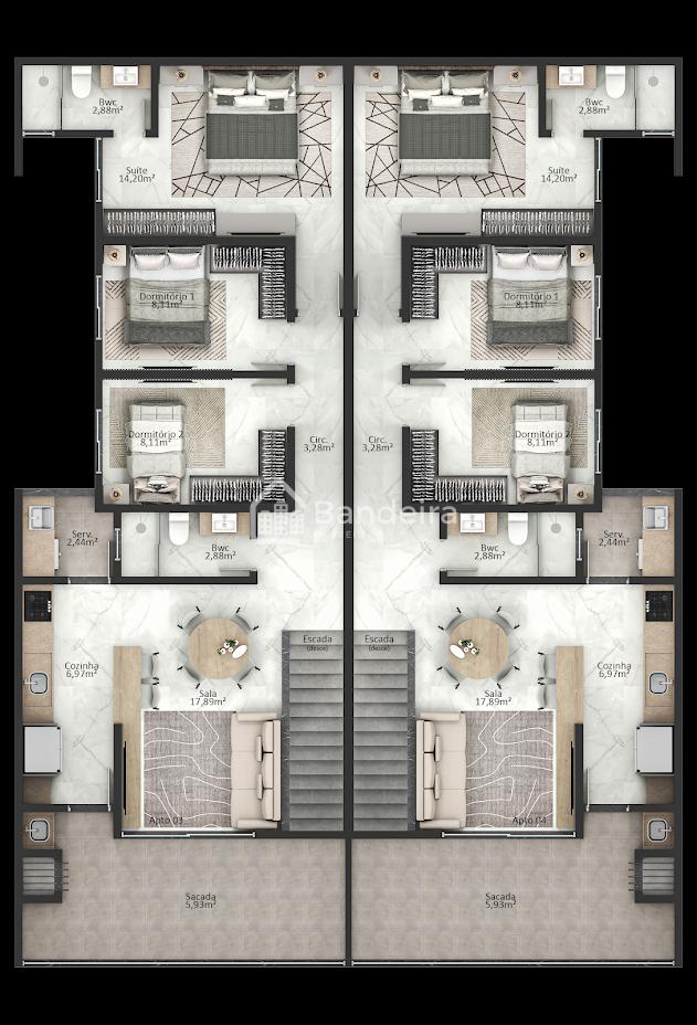 Sobrado com Design Moderno - Residencial Melquíades à venda, S...