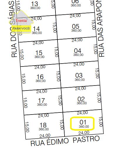 TERRENO DE ESQUINA À VENDA NO BAIRRO PLANALTO, PATO BRANCO - PR.