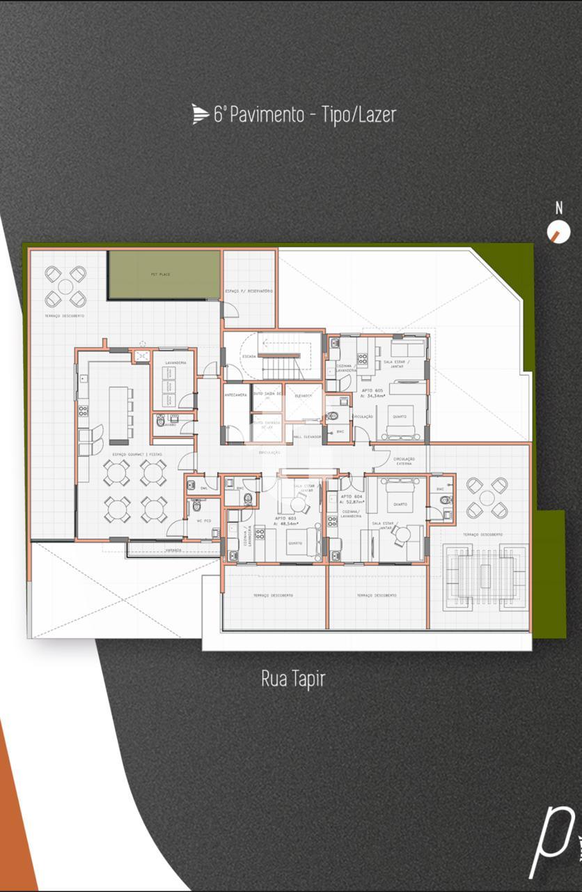 APARTAMENTO NA PLANTA - RESIDENCIAL PACE - PATO BRANCO-PR.