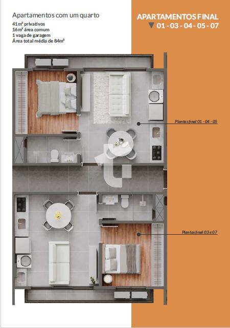 APARTAMENTOS 01 QUARTO À VENDA NO PINOIT NOIR, CENTRO, PATO BR...