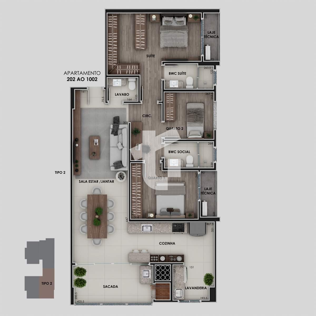 APARTAMENTO n  102 NOVO À VENDA NO ED. TURMALINA - CENTRO - PA...