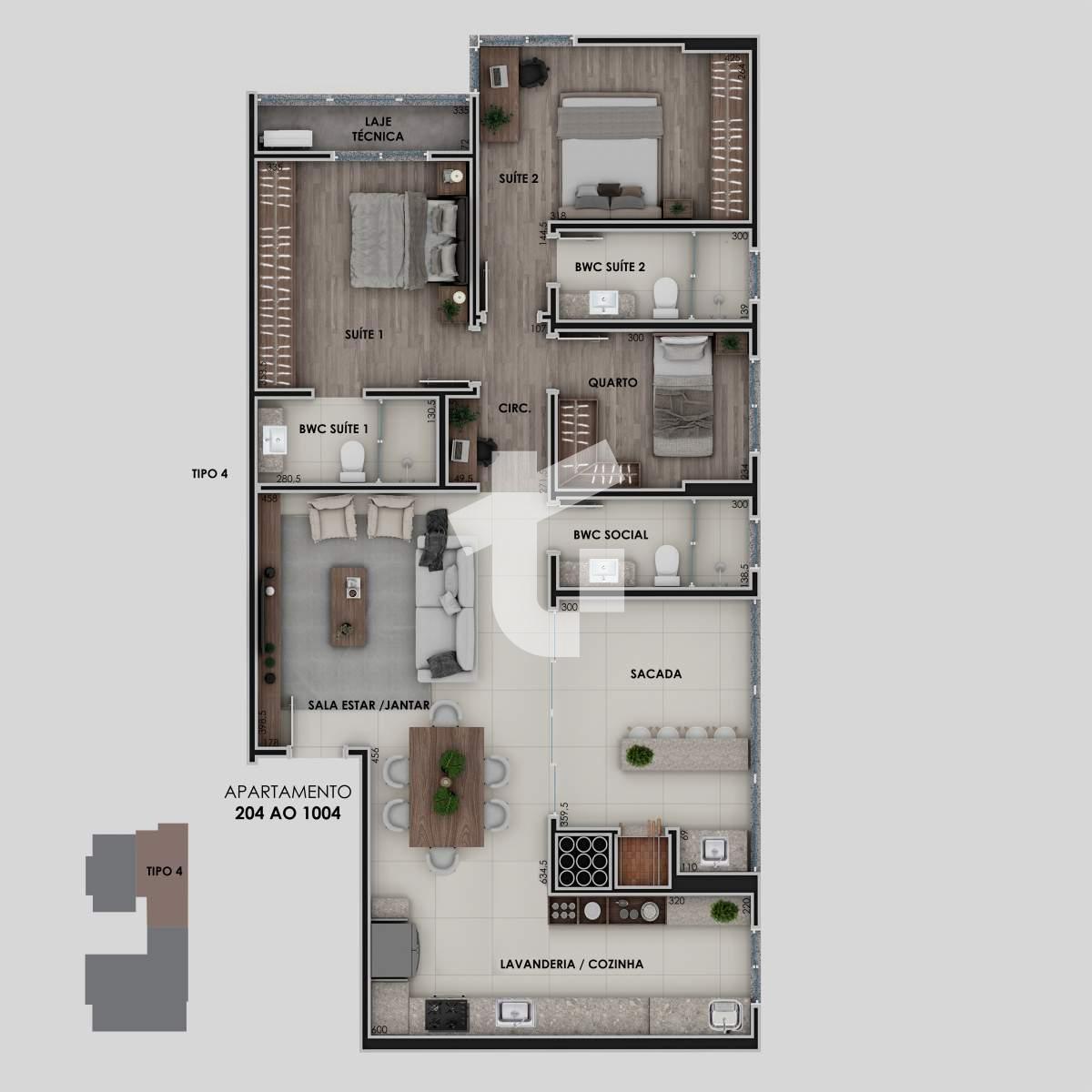 APARTAMENTO n  804 NOVO A VENDA NO ED. TURMALINA - CENTRO - PA...
