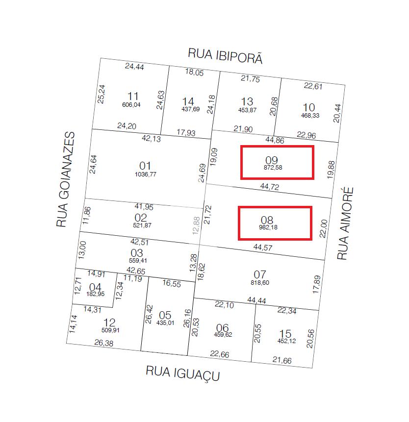 TERRENOS COMERCIAS CENTRAIS NA RUA IBIPOR - PATO BRANCO-PR.