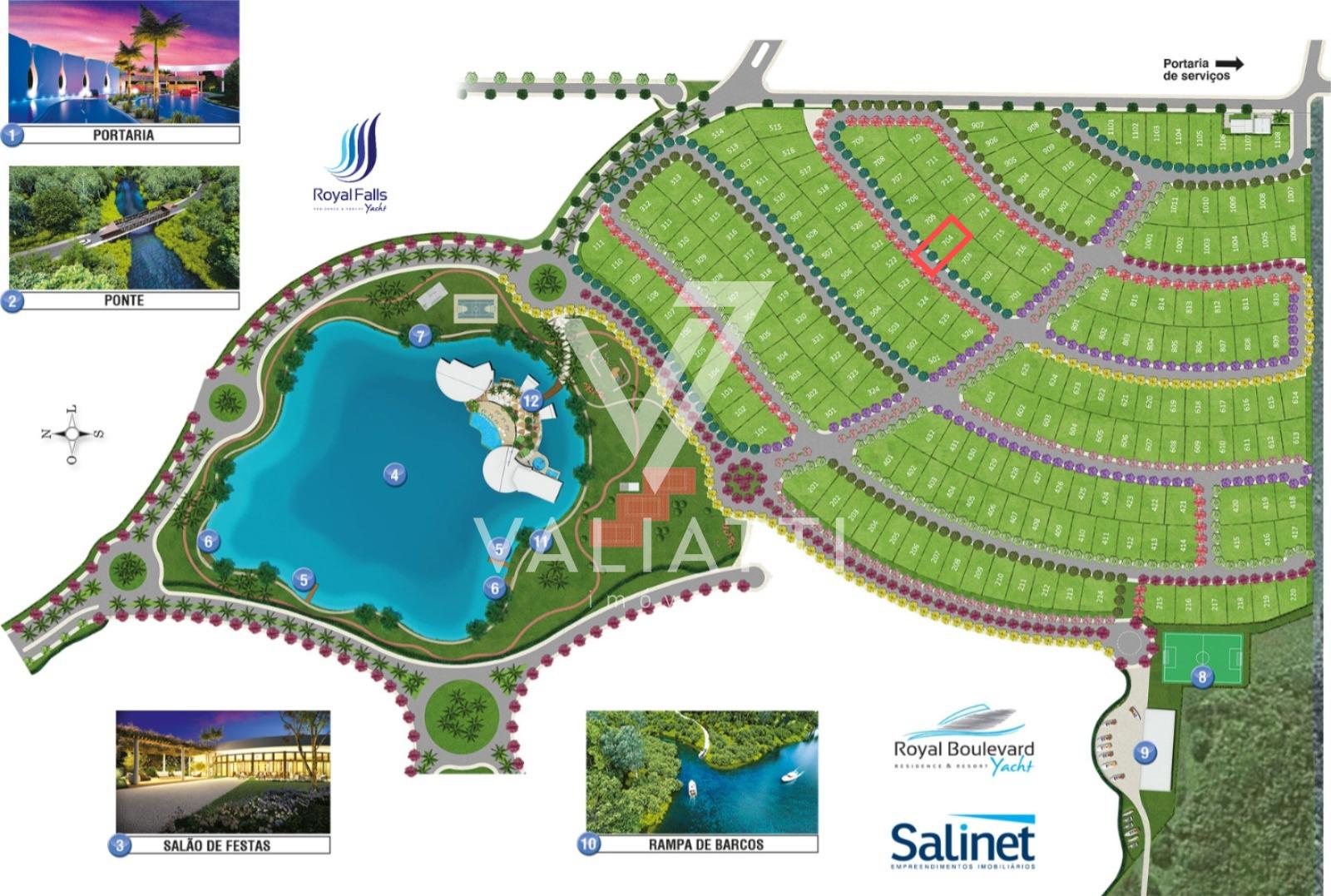 Terreno com 500m no Condomínio Royal Ritz Cataratas Yacht Resi...