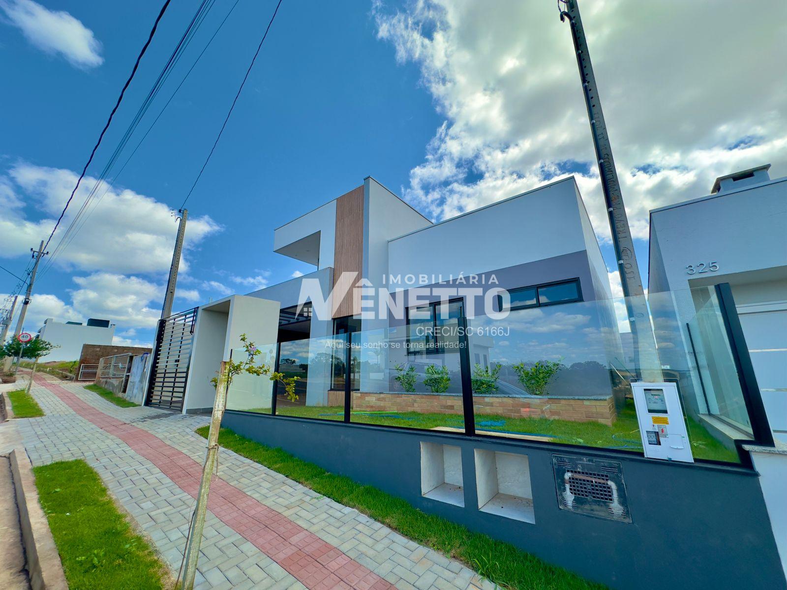 Casa nova com suíte, duas vagas de garagem no Loteamento Parque das Torres