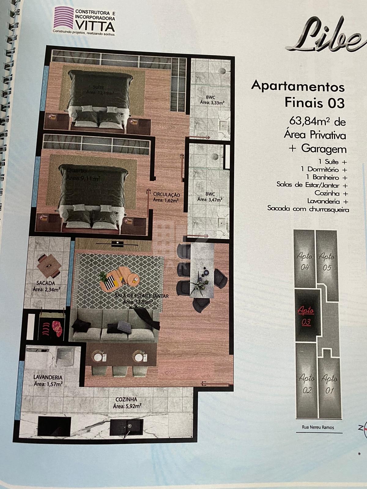 ÓTIMO INVESTIMENTO, APARTAMENTO NOVO, CENTRO, CACADOR - SC