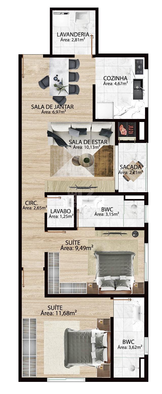 APARTAMENTO Á VENDA  -CENTRO, CACADOR - SC